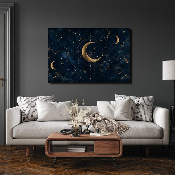 Quadro su tela – Luna mistica nel cielo notturno