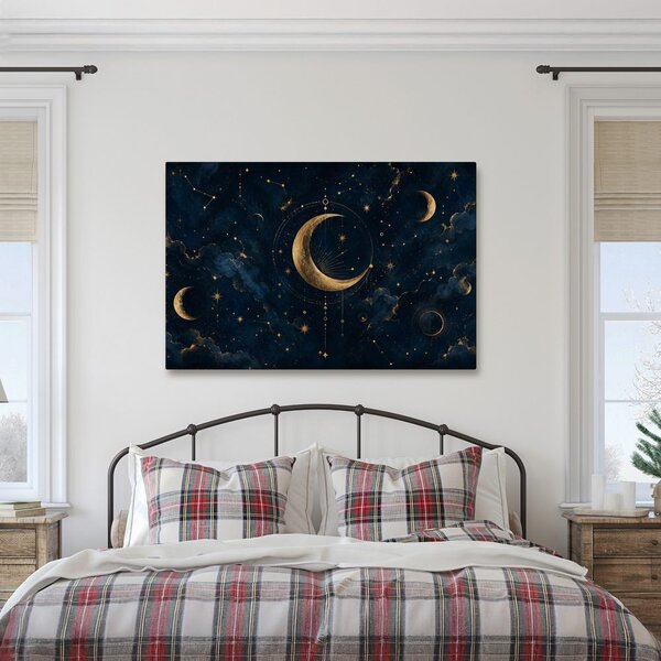 Quadro su tela – Luna mistica nel cielo notturno