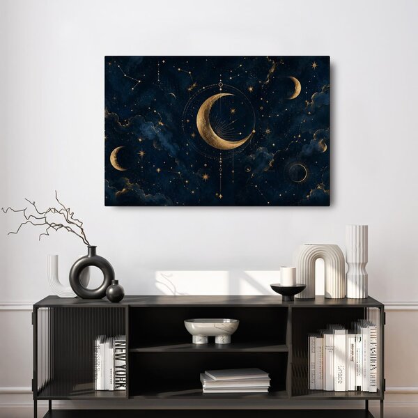 Quadro su tela – Luna mistica nel cielo notturno
