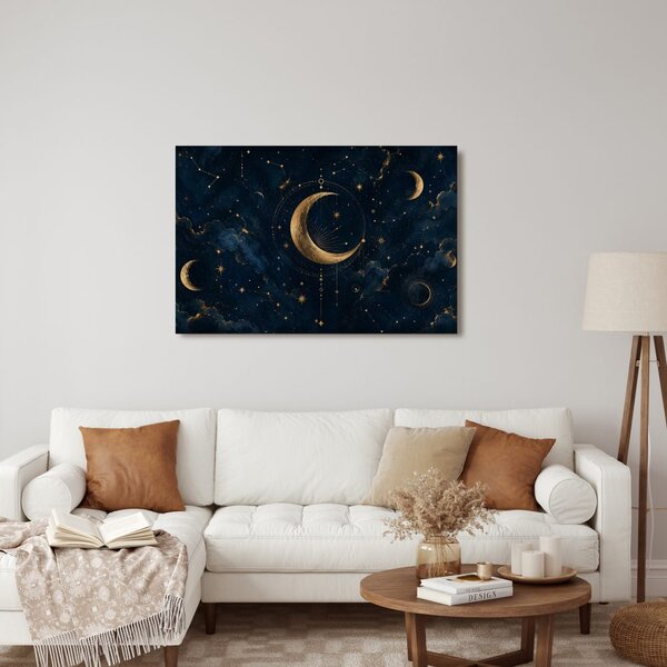 Quadro su tela – Luna mistica nel cielo notturno