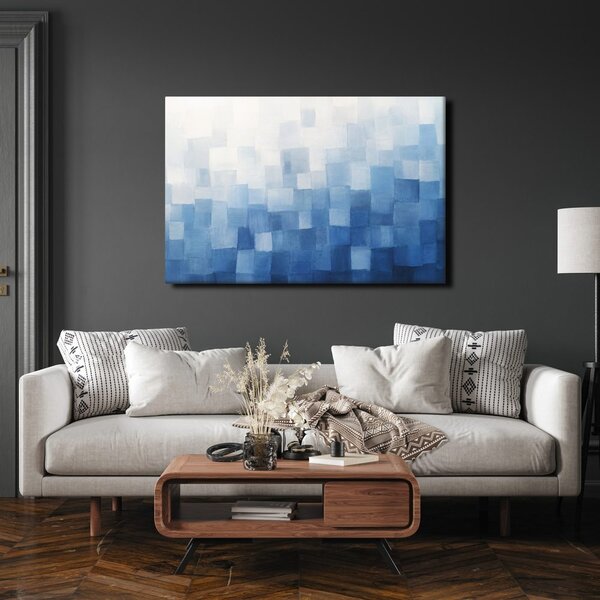 Quadro su tela – Delicata astrazione geometrica blu