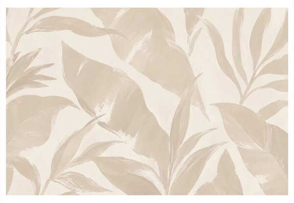 Quadro su tela – Foglie tropicali beige delicate
