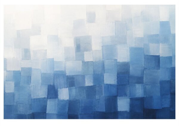 Quadro su tela – Delicata astrazione geometrica blu