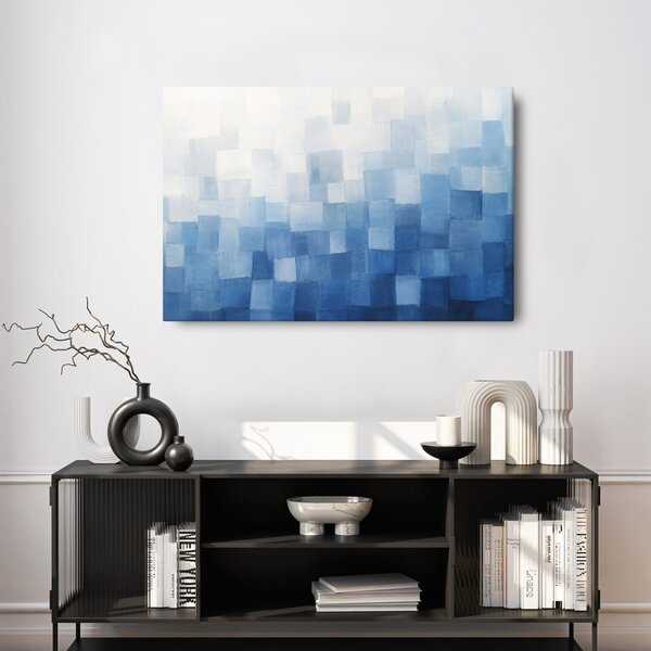Quadro su tela – Delicata astrazione geometrica blu