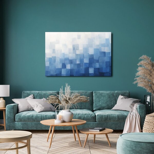 Quadro su tela – Delicata astrazione geometrica blu