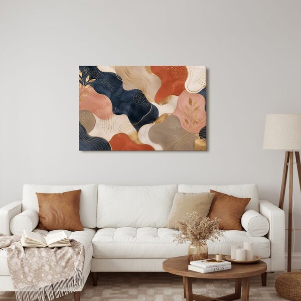 Quadro su tela – Elegante astratto con oro