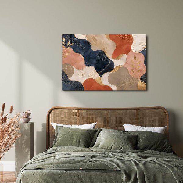 Quadro su tela – Elegante astratto con oro