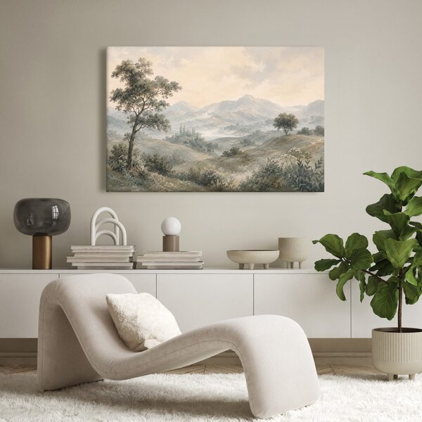 Quadro su tela – Albero della vita in paesaggio montano
