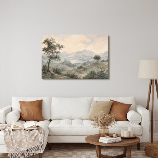 Quadro su tela – Albero della vita in paesaggio montano