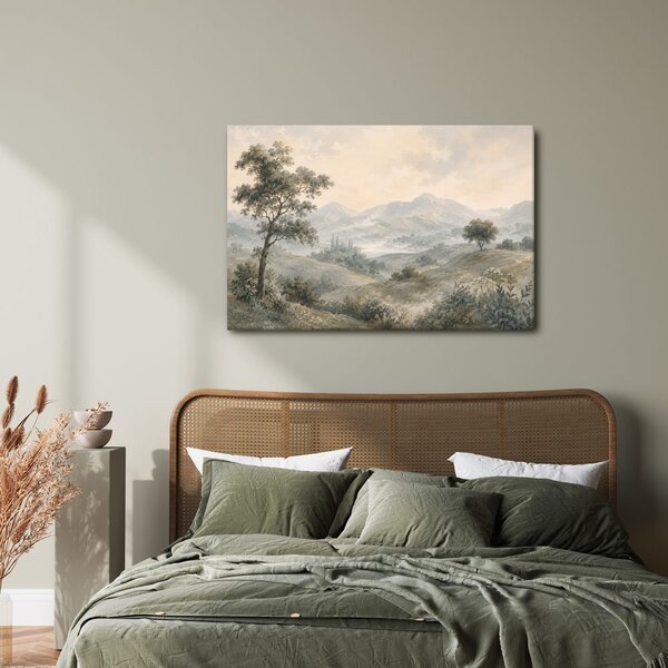 Quadro su tela – Albero della vita in paesaggio montano