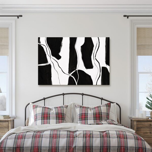 Quadro su tela – Astratto contrastato in bianco e nero