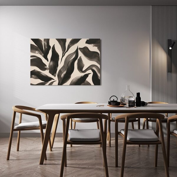 Quadro su tela – Linee organiche nere