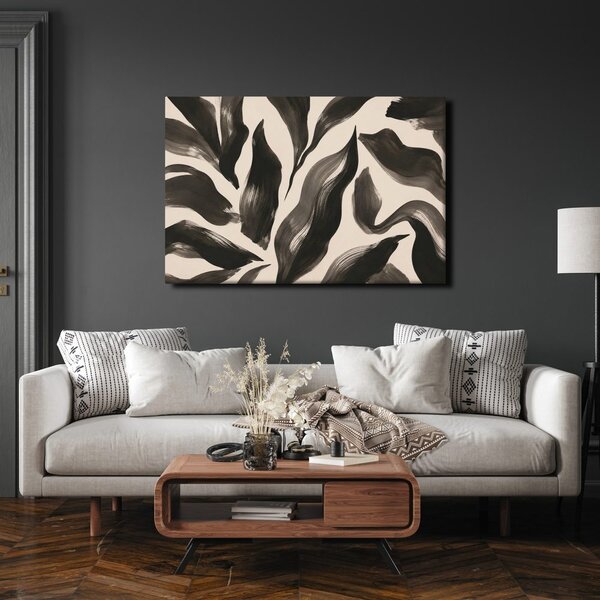 Quadro su tela – Linee organiche nere