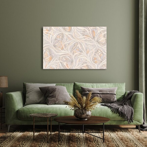 Quadro su tela – Farfalle pastello nel velo