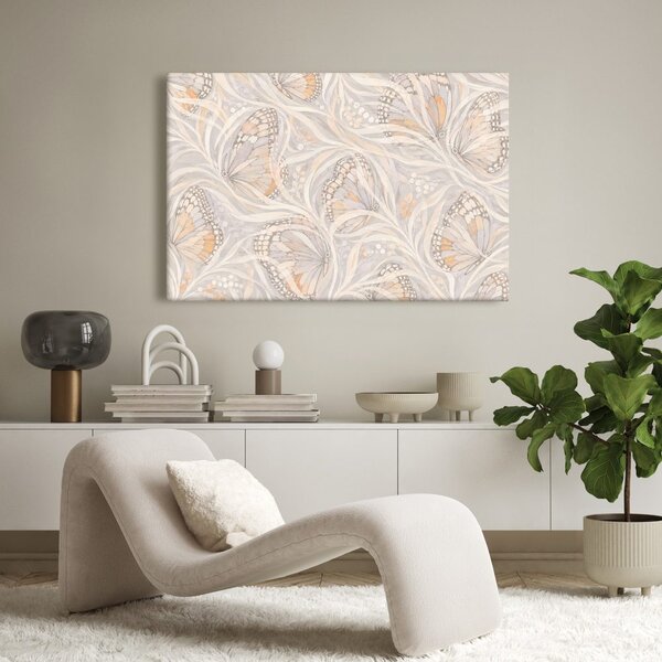 Quadro su tela – Farfalle pastello nel velo