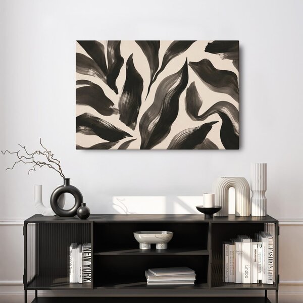 Quadro su tela – Linee organiche nere