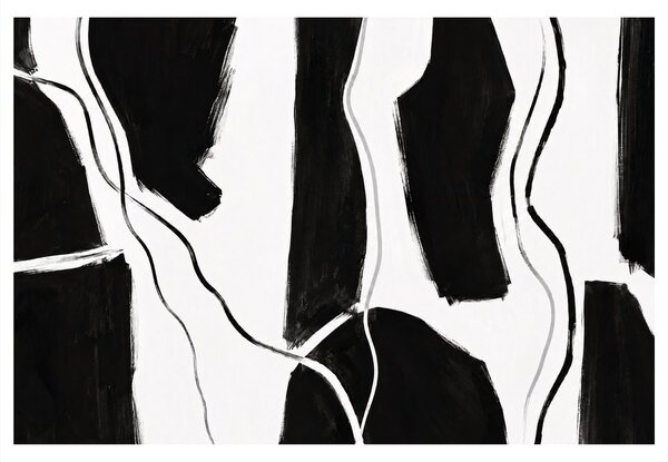 Quadro su tela – Astratto contrastato in bianco e nero