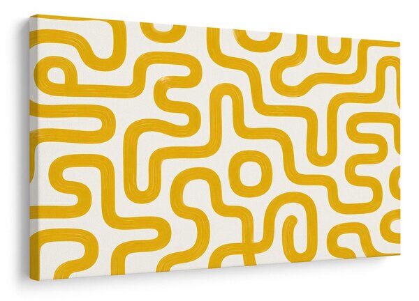 Quadro su tela – Motivo geometrico giallo rétro