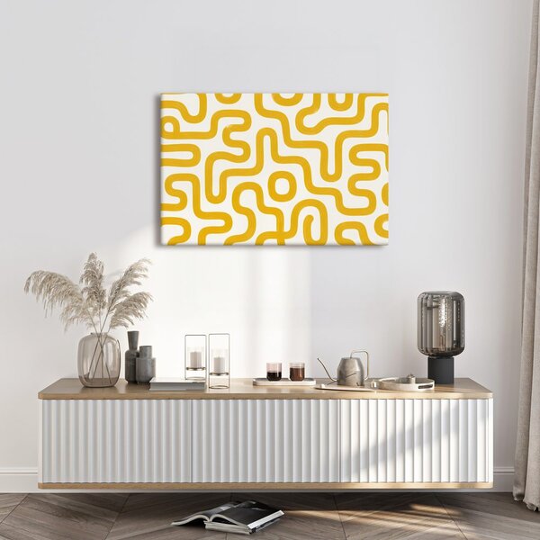 Quadro su tela – Motivo geometrico giallo rétro