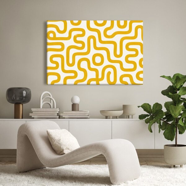 Quadro su tela – Motivo geometrico giallo rétro