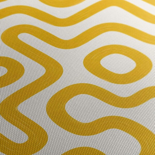 Quadro su tela – Curve organiche in giallo