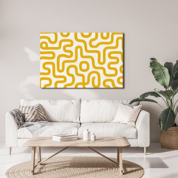 Quadro su tela – Motivo geometrico giallo rétro