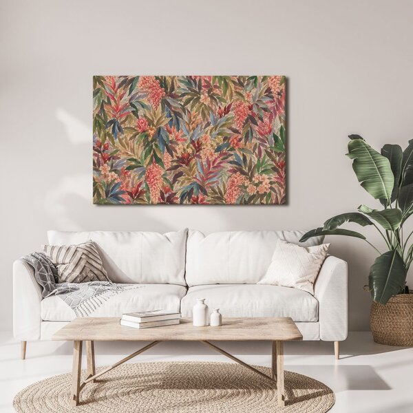 Quadro su tela – Fiori e foglie esotici
