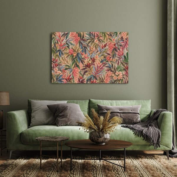 Quadro su tela – Fiori e foglie esotici