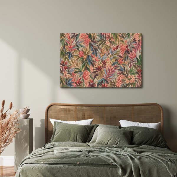 Quadro su tela – Fiori e foglie esotici