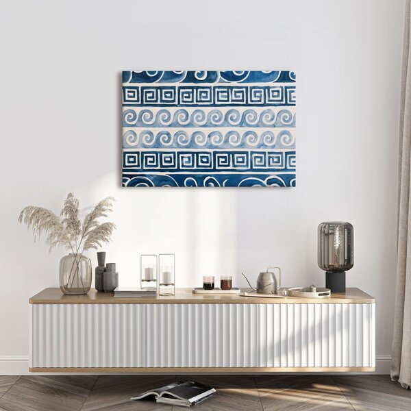 Quadro su tela – Motivi greci blu ad acquerello