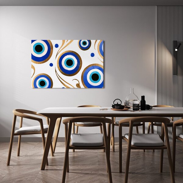 Quadro su tela – Occhio blu con ornamenti