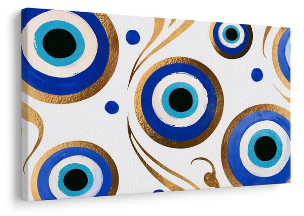 Quadro su tela – Occhio blu con ornamenti