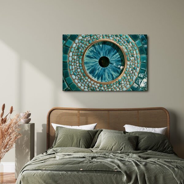 Quadro su tela – Occhio turchese nel mosaico