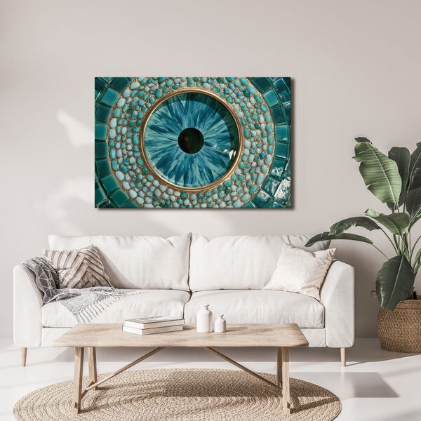 Quadro su tela – Occhio turchese nel mosaico