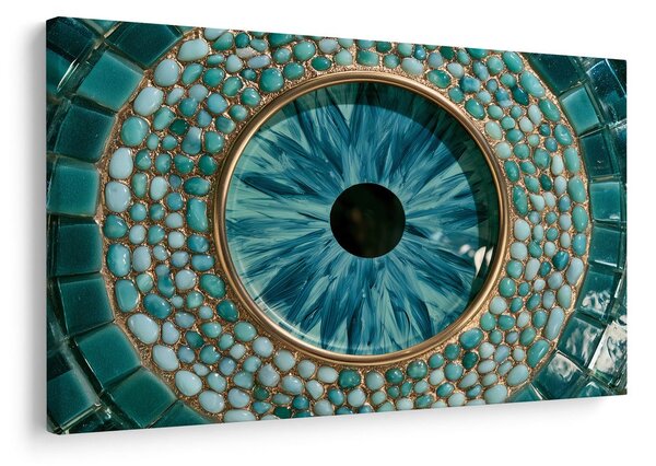 Quadro su tela – Occhio turchese nel mosaico