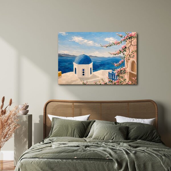 Quadro su tela – Cappella greca sul mare
