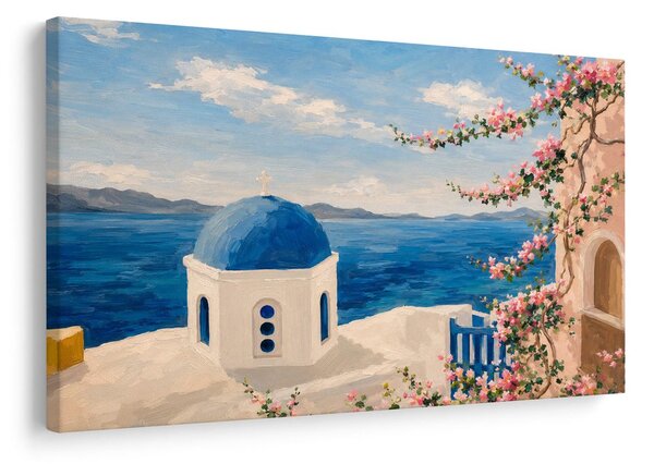 Quadro su tela – Cappella greca sul mare