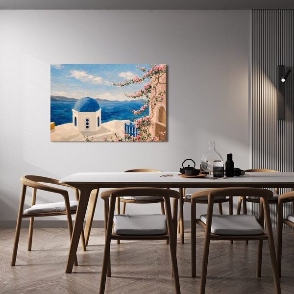 Quadro su tela – Cappella greca sul mare