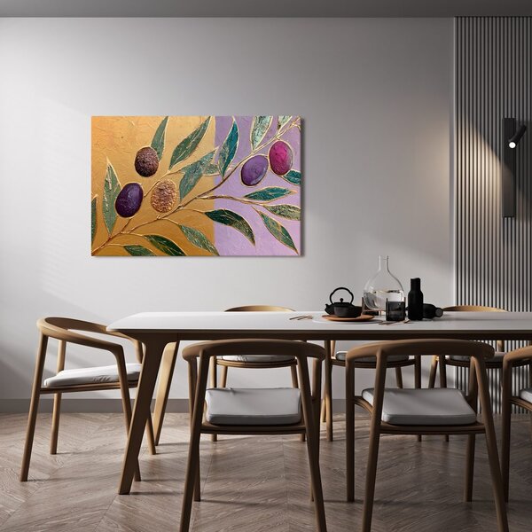Quadro su tela – Olive viola sul ramo