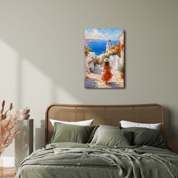 Quadro su tela – Sentiero fiorito verso la costa