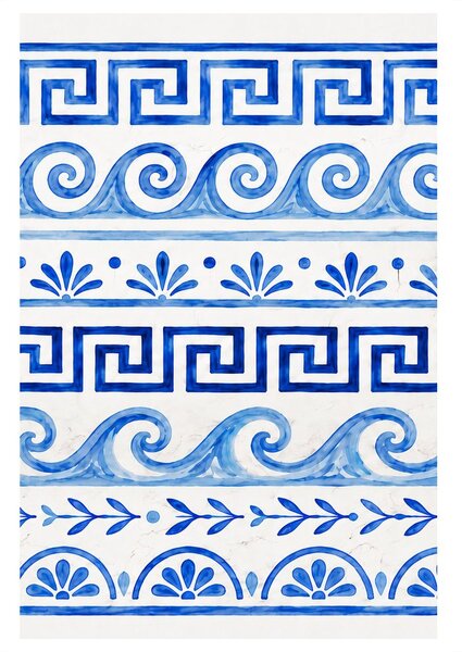 Quadro su tela – Motivi blu mediterranei