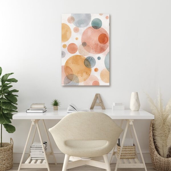 Quadro su tela – Delicata astrazione di cerchi colorati
