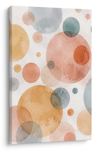 Quadro su tela – Delicata astrazione di cerchi colorati