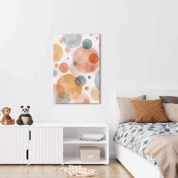 Quadro su tela – Delicata astrazione di cerchi colorati