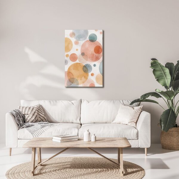 Quadro su tela – Delicata astrazione di cerchi colorati