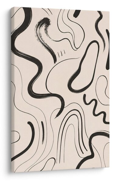 Quadro su tela – Curve organiche in beige