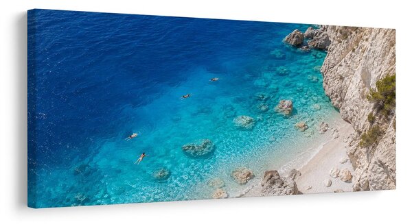 Quadro su tela – Costa rocciosa e mare azzurro