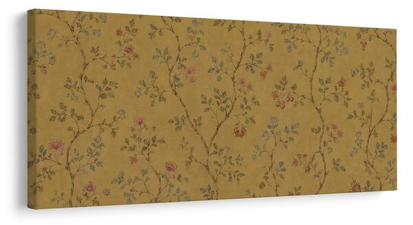 Quadro su tela – Motivo botanico decorativo su oro