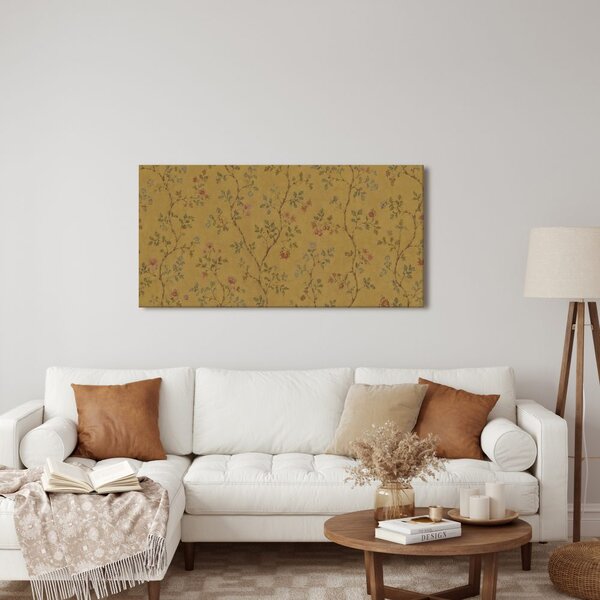 Quadro su tela – Motivo botanico decorativo su oro