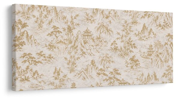 Quadro su tela – Paesaggio decorativo con pagode